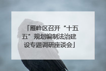 雁峰区召开“十五五”规划编制法治建设专题调研座谈会