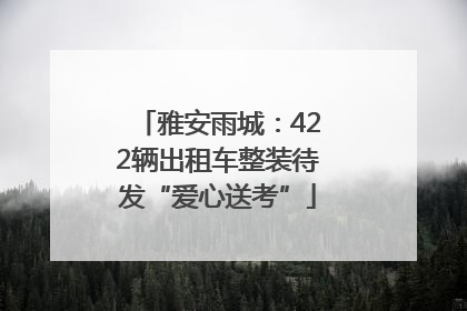 雅安雨城：422辆出租车整装待发“爱心送考”