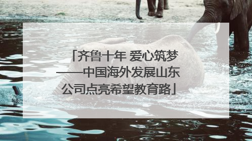 齐鲁十年 爱心筑梦——中国海外发展山东公司点亮希望教育路