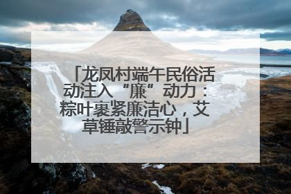 龙凤村端午民俗活动注入“廉”动力：粽叶裹紧廉洁心，艾草锤敲警示钟