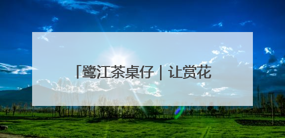 鹭江茶桌仔｜让赏花经济“四季花开”