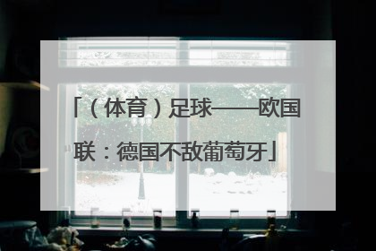 （体育）足球——欧国联：德国不敌葡萄牙