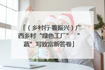 （乡村行·看振兴）广西乡村“绿色工厂” “蔬”写致富新答卷