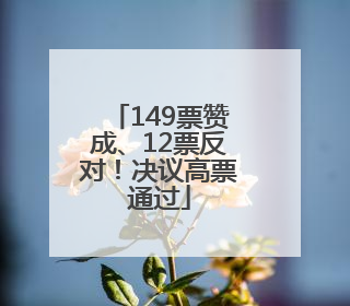 149票赞成、12票反对！决议高票通过