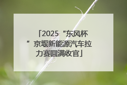 2025“东风杯”京堰新能源汽车拉力赛圆满收官