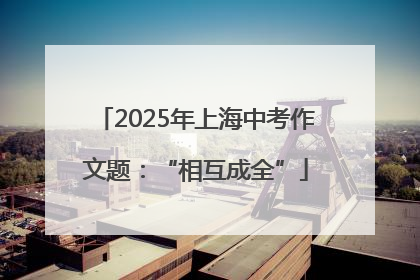 2025年上海中考作文题：“相互成全”