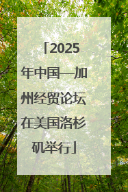 2025年中国—加州经贸论坛在美国洛杉矶举行