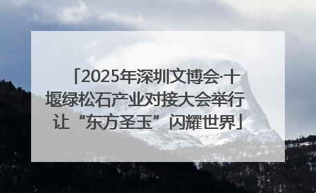 2025年深圳文博会·十堰绿松石产业对接大会举行 让“东方圣玉”闪耀世界