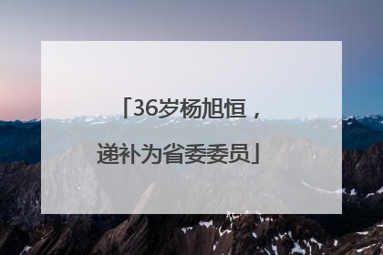 36岁杨旭恒，递补为省委委员