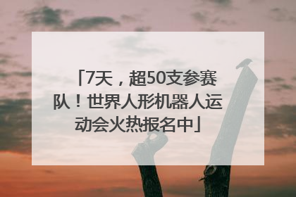 7天，超50支参赛队！世界人形机器人运动会火热报名中