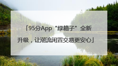 95分App“绿箱子”全新升级，让潮流闲置交易更安心