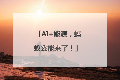 AI+能源，蚂蚁鑫能来了！