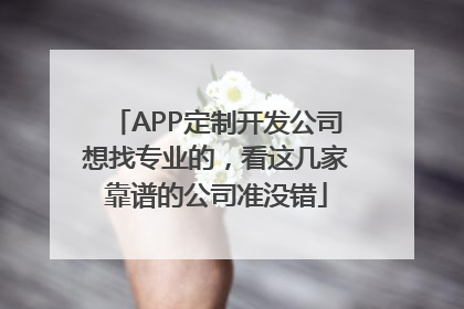 APP定制开发公司想找专业的，看这几家靠谱的公司准没错